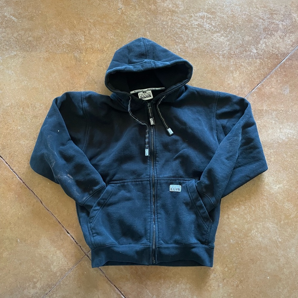 Black ProClub Zip-Up Hoodie